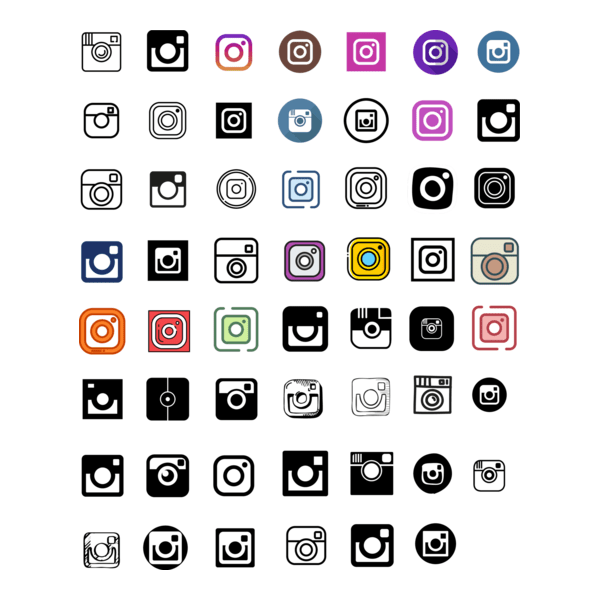 60 Instagram Icons Logo PNG Vector