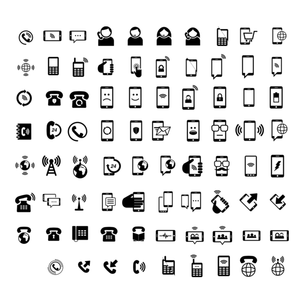 80 phone icons (Phone icon Pack) Logo PNG Vector