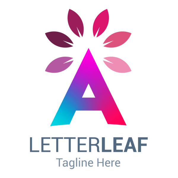 A Letter Leaf Logo PNG Vector