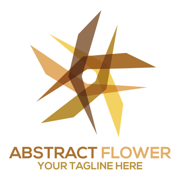 Abstract Flower Shape Logo PNG Vector