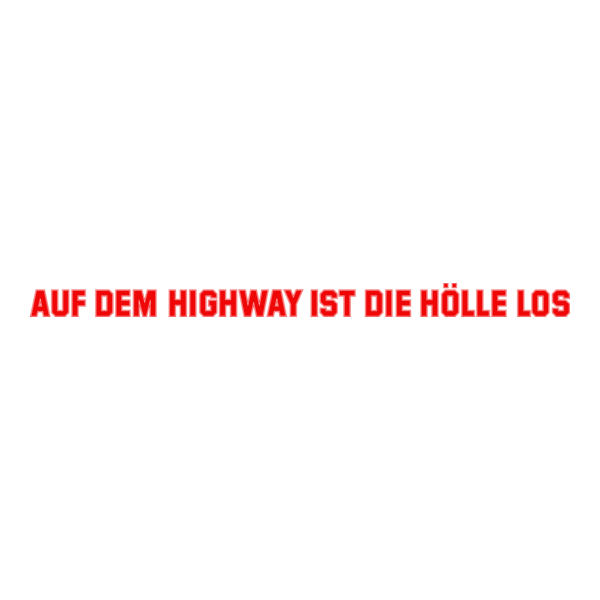 Auf dem Highway ist die Hölle los Logo PNG Vector