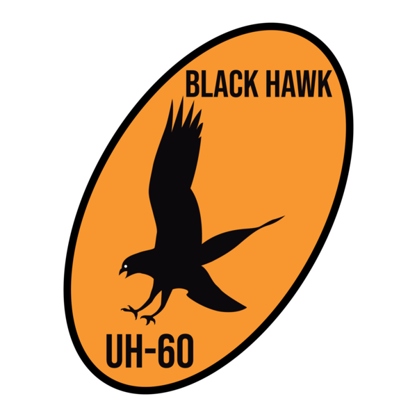 BLACK HAWK AGUILA AMARILLA UH 60 Logo PNG Vector
