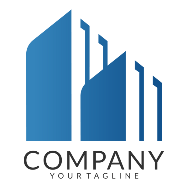 Blue Real Estate Logo PNG Vector