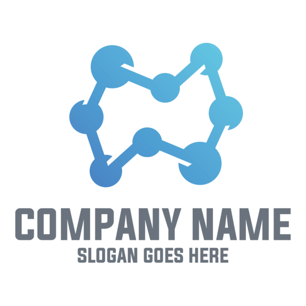 Blue Tech Company Logo PNG Vector