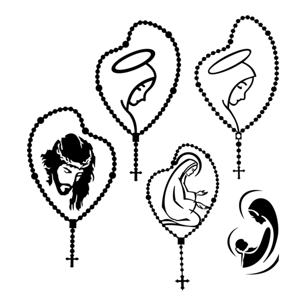 Camandula virgen - Jesus Logo PNG Vector