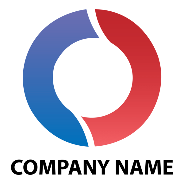 Circle O Letter Logo PNG Vector