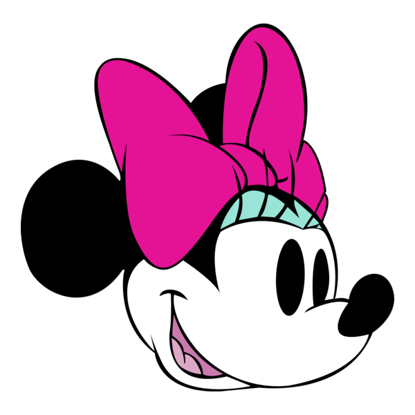 Classic Minnie Head Logo PNG Vector
