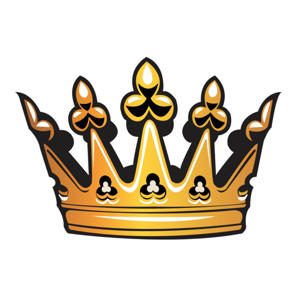 Crown King Gold Logo PNG Vector