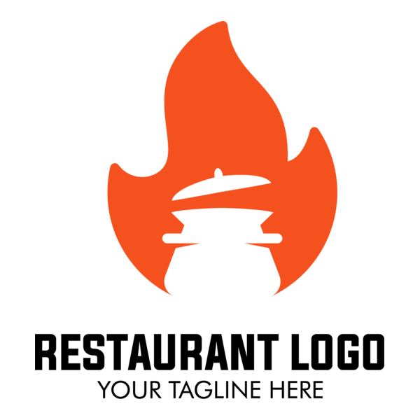 Flame Restaurant Logo PNG Vector