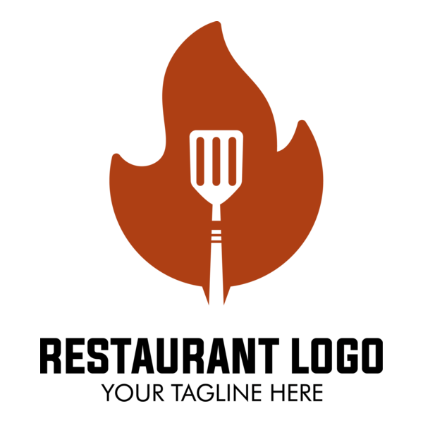 Flame Restaurant Logo PNG Vector