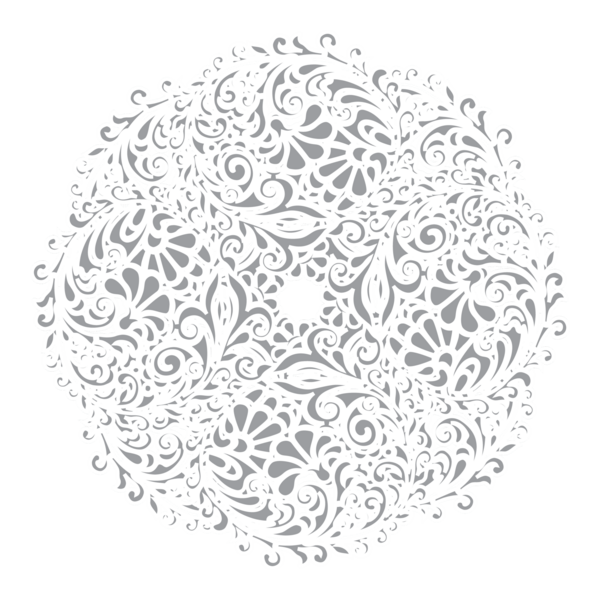 Floral round background Tattoo Logo PNG Vector