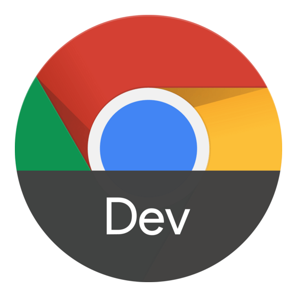 Google Chrome Dev Logo PNG Vector