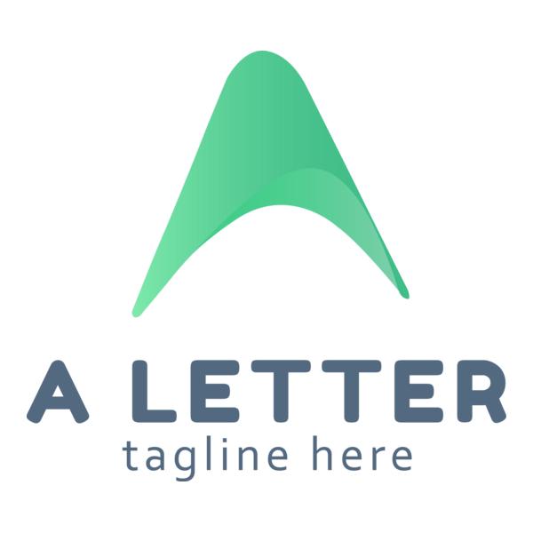 Green A Letter Company Logo PNG Vector