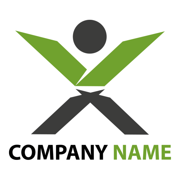 Green Human Logo PNG Vector