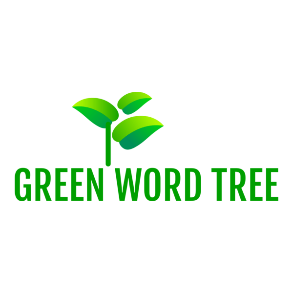 Green Word Tree Logo PNG Vector
