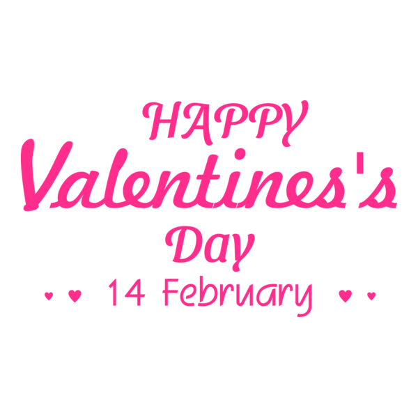 Happy Valentine's Day - 14 February Logo PNG Vector