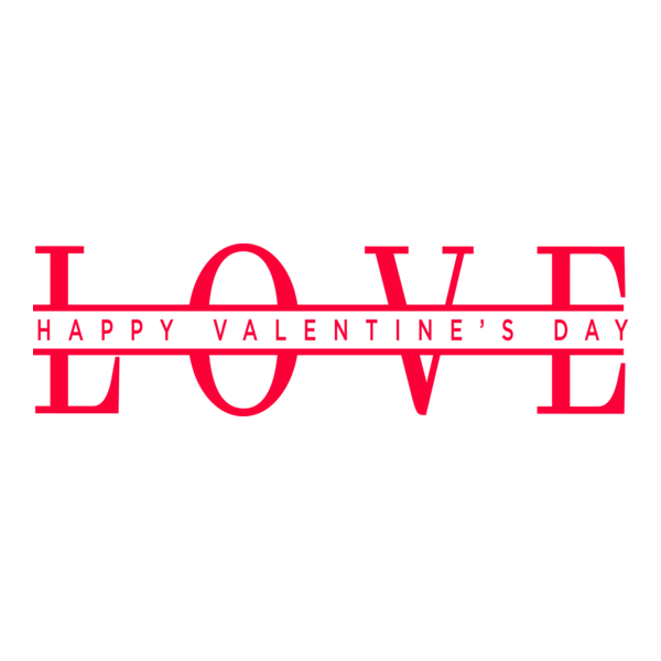 Happy Valentine's Day Logo PNG Vector
