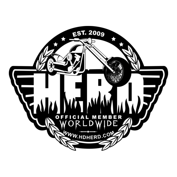 HD HERD B&W Logo PNG Vector