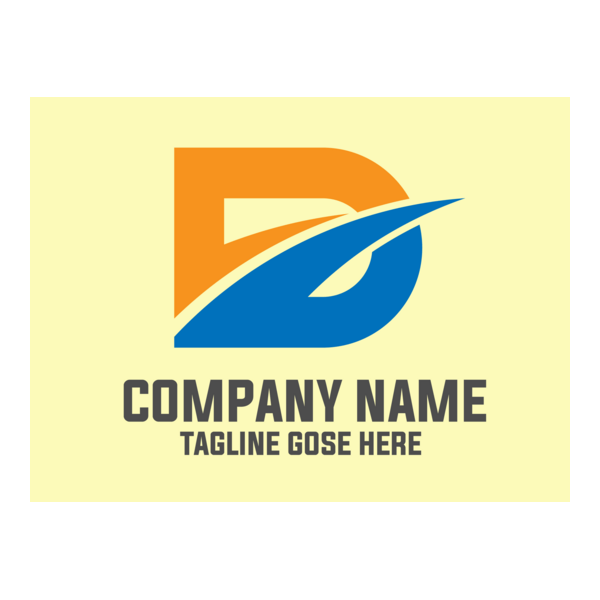 Letter D Modern Logo PNG Vector