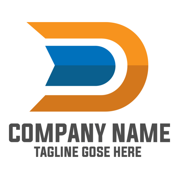 Letter D Modern Logo PNG Vector