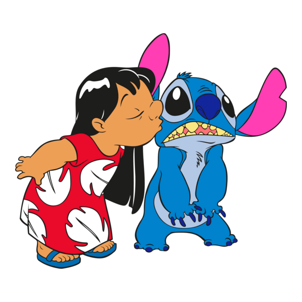 Lilo Kissing Stitch Logo PNG Vector