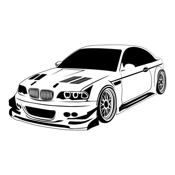 Line Art Car Logo PNG Vector