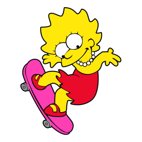Lisa Simpson Skater Logo PNG Vector