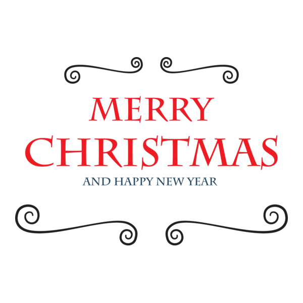 Merry Christmas and Happy New Year Logo PNG Vector