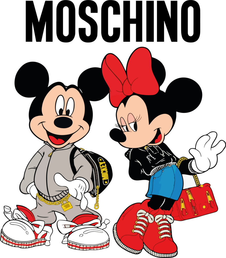 MOSCHINO - Minnie y Mickey Mouse Logo PNG Vector