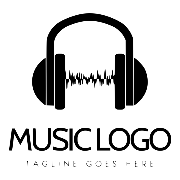 Music Headphone Logo PNG Vector