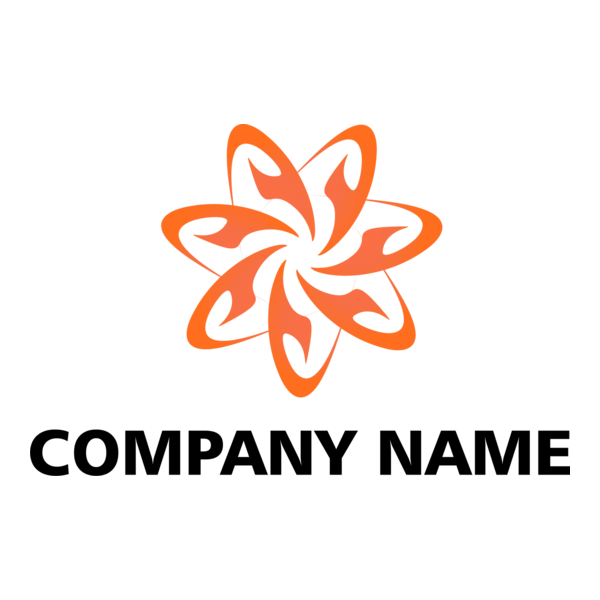 Orange Abstract Company Logo PNG Vector