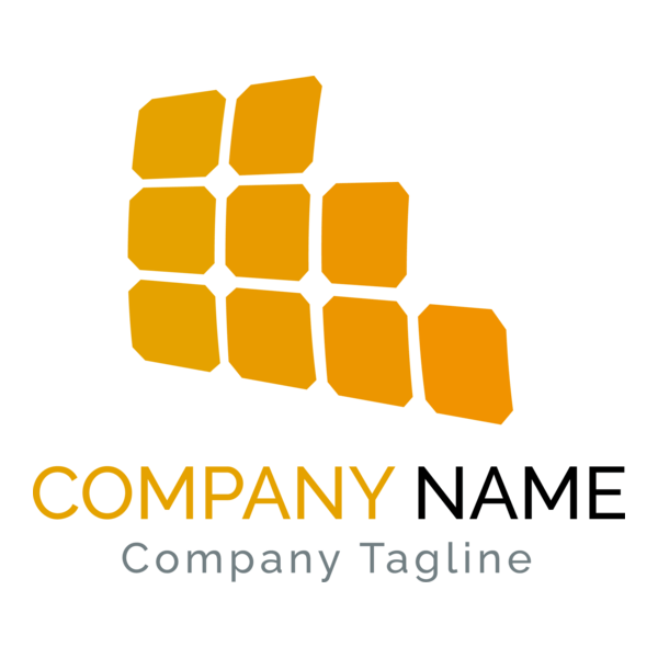 Orange Solar Logo PNG Vector