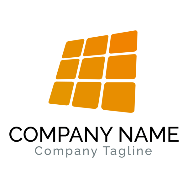 Orange Solar Logo PNG Vector