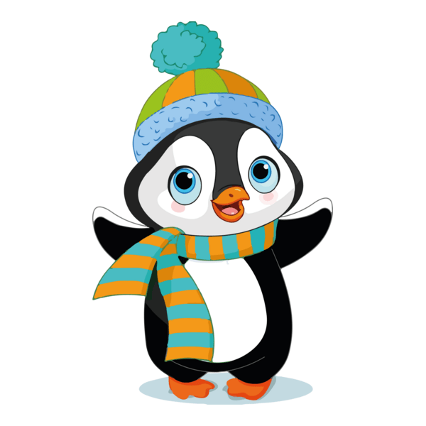 Pingüino navideño - merry christmas Logo PNG Vector