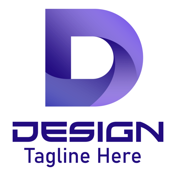 Purple D Letter Company Logo PNG Vector