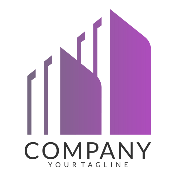 Purple Real Estate Logo PNG Vector