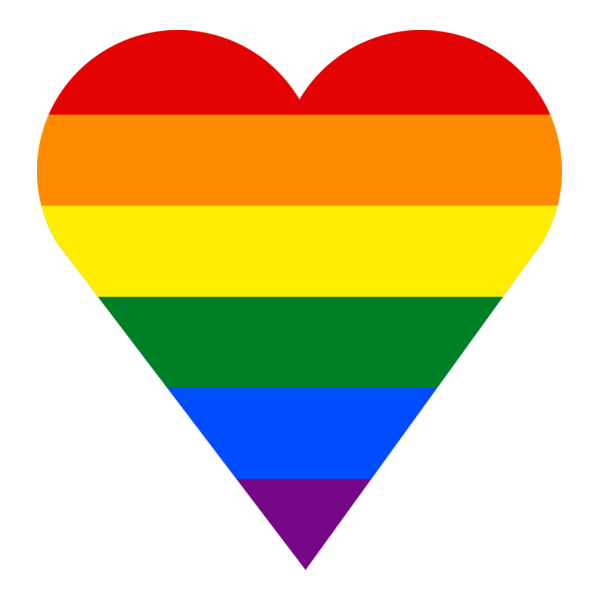Rainbow Heart Logo PNG Vector