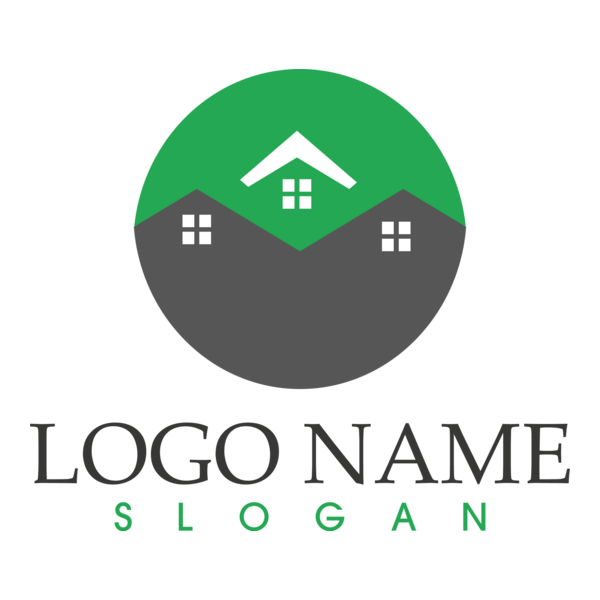 Real Estate House Company Logo PNG Vector