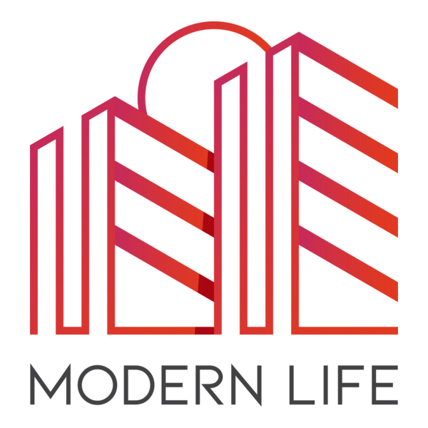 Red Modern Towers Logo PNG Vector