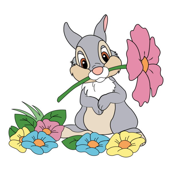 Tambor - Conejo Bambie Disney character Logo PNG Vector