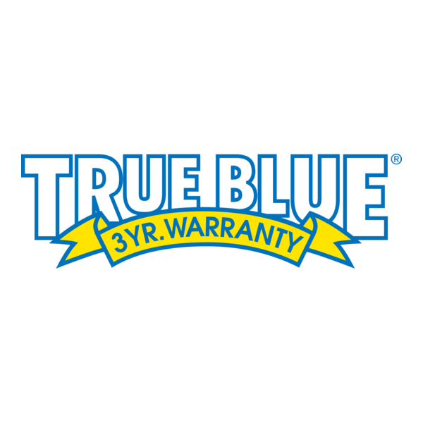 True Blue Three Years Warranty Logo PNG Vector