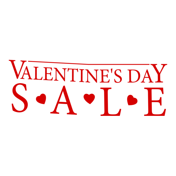 Valentine's Day Sale Logo PNG Vector