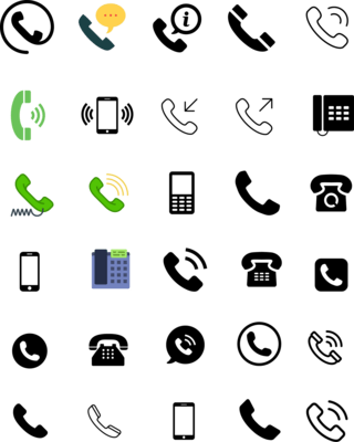 30 Telephone Icons Logo PNG Vector