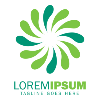 Abstract Green Flower Logo PNG Vector