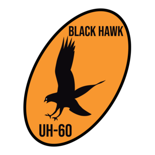 BLACK HAWK AGUILA AMARILLA UH 60 Logo PNG Vector