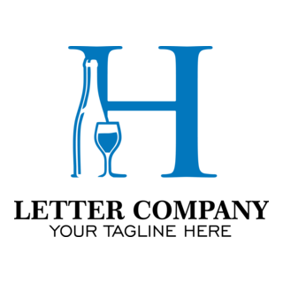 Blue H Letter Company Logo PNG Vector