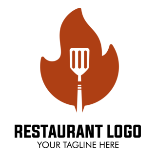 Flame Restaurant Logo PNG Vector