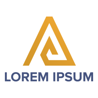 Gold A Letter Logo PNG Vector