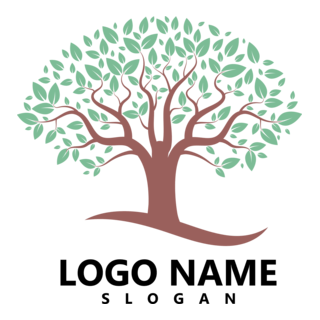 Green Tree Logo PNG Vector
