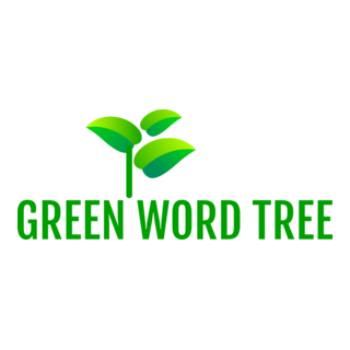 Green Word Tree Logo PNG Vector